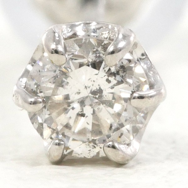 PT900 プラチナ ピアス(片耳) ダイヤ 0.15 総重量約0.3g ジュエリー 中古 PT900 プラチナ ピアス(片耳) ダイヤ 0.15 総重量約0.3g ジュエリー 中古