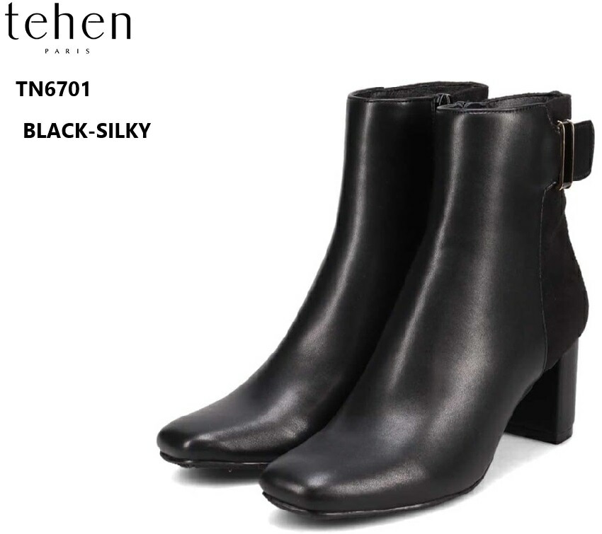(テーン)TN6701 tehen エレガントカジュアルショートブーツ 【撥水加工】サイドの同色エナメル金具がアクセント スタイリングでフェミニンさを出したり同色パンツスタイルで脚長効果も (テーン)TN6701 tehen エレガントカジュアルショートブーツ 【撥水加工】サイドの同色エナメル金具がアクセント スタイリングでフェミニンさを出したり同色パンツスタイルで脚長効果も