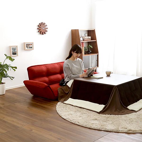 カウチソファ 2人掛け 布地 ファブリック カウチ ソファー おしゃれ ひじ掛け 肘付き 北欧 日本製 国産 リクライニング 脚 取り外し ローソファ 座椅子 二人掛