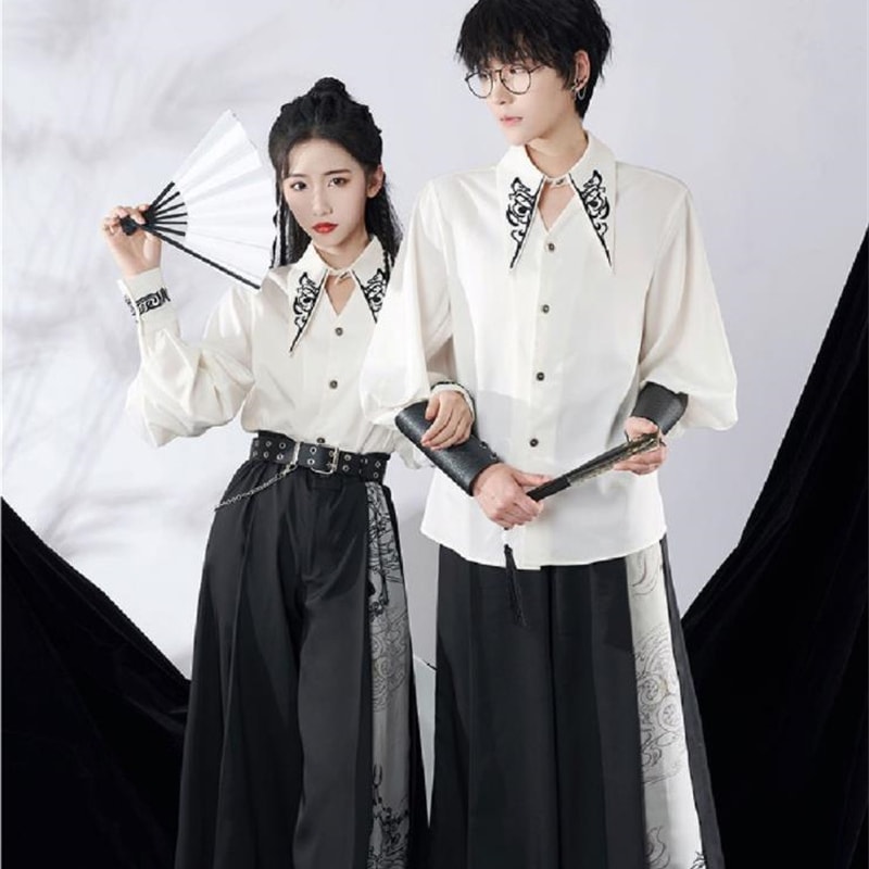 チャイナ風シャツ レディース 刺繍トップス ブラウス オリジナル レトロ 男女兼用 カップル mdprevattcaulkingandwaterproofing.com