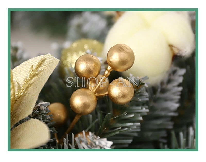 クリスマス 花輪 クリスマスリース 玄関 40cm 50cm 60cm ドアリース 玄関リース オーナメント 飾り 松笠 松ぼっくり LEDライト付き ブドフラワー 壁飾り 壁掛け 結婚祝い 開店祝い