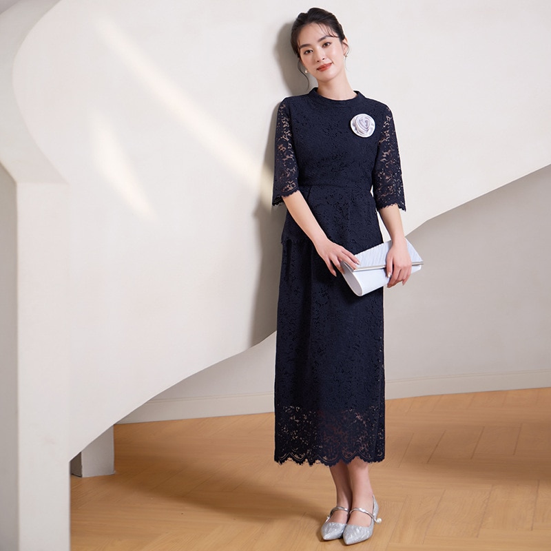 Aラインスカートの2つのピーススカートスーツを備えた新しいハーフハイハイトの首の首の袖のトップ88626 Aラインスカートの2つのピーススカートスーツを備えた新しいハーフハイハイトの首の首の袖のトップ88626