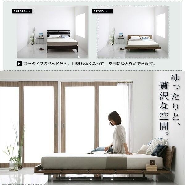 組立設置付 ナローステージ ダブル スタンダード ボンネルコイルマットレス クィーン ロー ベッド 幅160cm セット ヘッドボード フロア マット ベッドセット