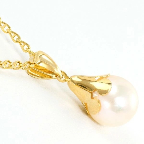 K18 18金 YG イエローゴールド ネックレス パール(真珠) 約43cm ジュエリー 中古 K18 18金 YG イエローゴールド ネックレス パール(真珠) 約43cm ジュエリー 中古