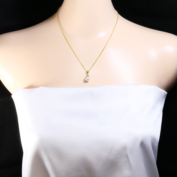 K18 18金 YG イエローゴールド ネックレス パール(真珠) 約43cm ジュエリー 中古 K18 18金 YG イエローゴールド ネックレス パール(真珠) 約43cm ジュエリー 中古