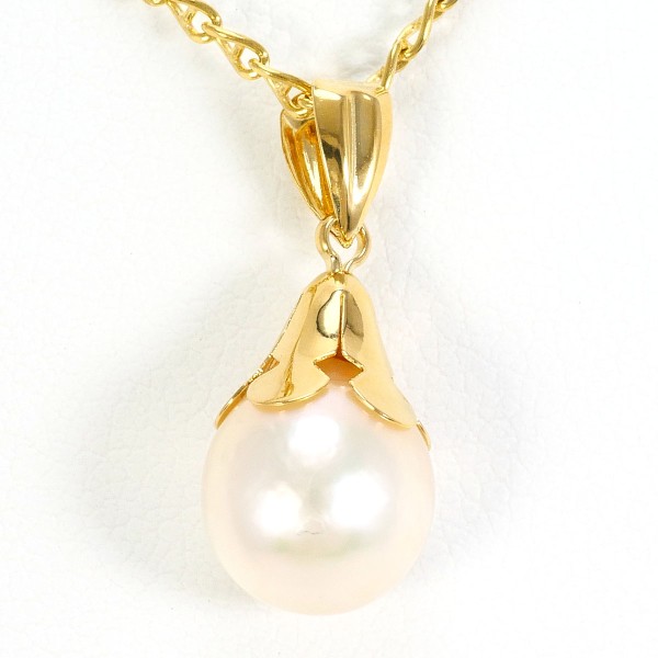 K18 18金 YG イエローゴールド ネックレス パール(真珠) 約43cm ジュエリー 中古 K18 18金 YG イエローゴールド ネックレス パール(真珠) 約43cm ジュエリー 中古