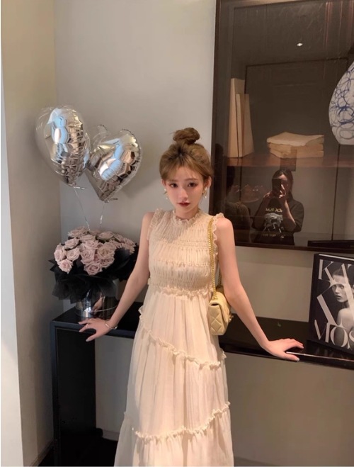 レディース ワンピース ドレス ワンピースドレス プルオーバー ミモレ ロング ノースリーブ ラウンドネック セミフレア Aライン 切り替え ティアード シャーリング フェミニン リボン レディース ワンピース ドレス ワンピースドレス プルオーバー ミモレ ロング ノースリーブ ラウンドネック セミフレア Aライン 切り替え ティアード シャーリング フェミニン リボン