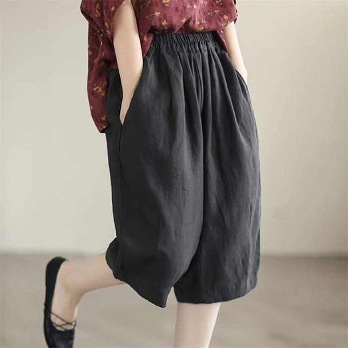 ハーフパンツ レディース バルーンパンツ 夏 膝下丈 ボトムス チノパンツ 涼しい 大人 薄手 シンプル カジュアル お洒落 体型カバー ウエストゴム ハーフパンツ レディース バルーンパンツ 夏 膝下丈 ボトムス チノパンツ 涼しい 大人 薄手 シンプル カジュアル お洒落 体型カバー ウエストゴム