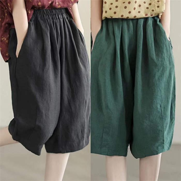 ハーフパンツ レディース バルーンパンツ 夏 膝下丈 ボトムス チノパンツ 涼しい 大人 薄手 シンプル カジュアル お洒落 体型カバー ウエストゴム ハーフパンツ レディース バルーンパンツ 夏 膝下丈 ボトムス チノパンツ 涼しい 大人 薄手 シンプル カジュアル お洒落 体型カバー ウエストゴム
