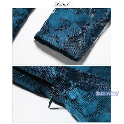 ワンピース レディース パーティードレス 総レース ドレス 7分袖 大きいサイズ フォーマル aライン