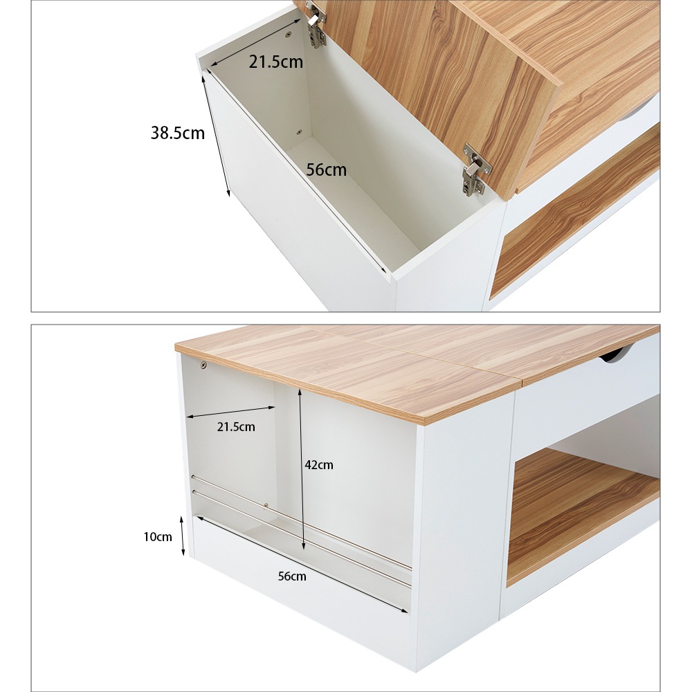 [国内即発送]【新作登場】センターテーブル 昇降テーブル 大容量収納 収納付き 幅110CM 北欧風 リビングテーブル ローテーブル モダン 組み立て簡単 耐久性抜群【ホワイト】159