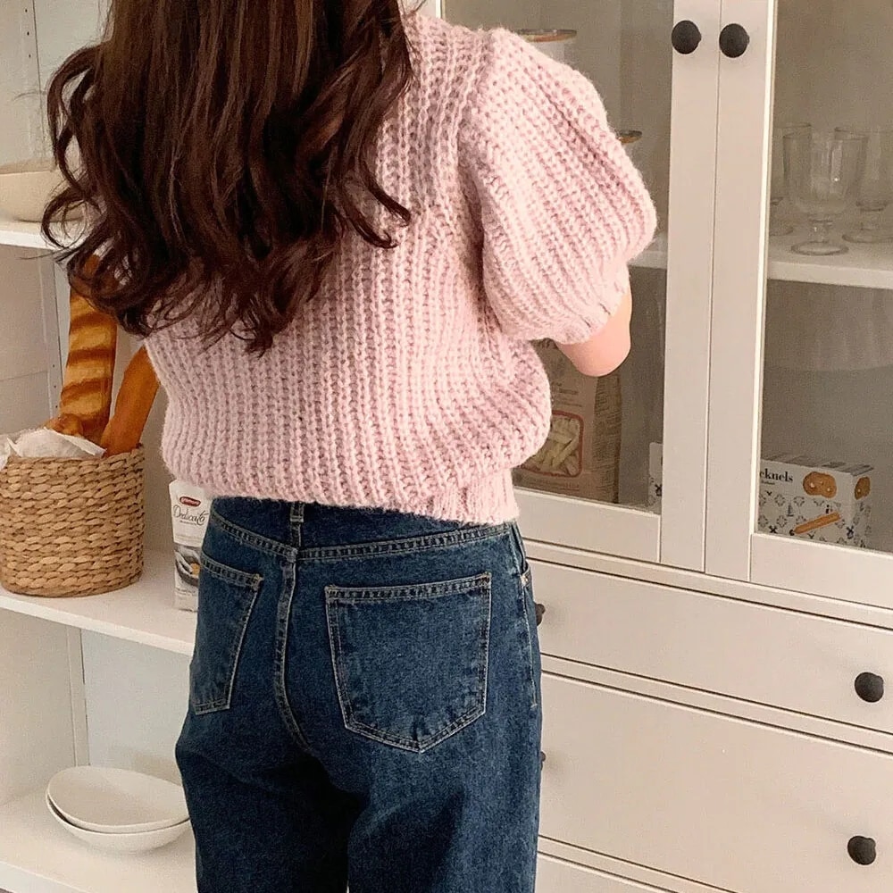 2color レディース トップス ニット セーター ケーブルニット ショート丈 ケーブル編み 2color レディース トップス ニット セーター ケーブルニット ショート丈 ケーブル編み