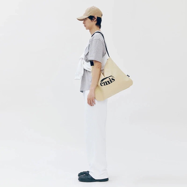 【emis】韓国人気★ NEW LOGO COTTON ECO BAG NEW LOGO COTTON ECO BAG-KHAKI - EMIS