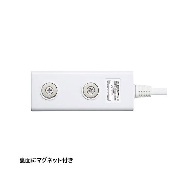 （まとめ） サンワサプライ雷ガードタップ（ホコリ防止シャッター） 2P・3個口 3m ホワイト TAP-SP2113MG-3WN 1個 (×3セット)