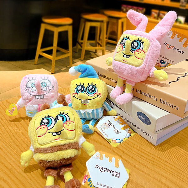 Qoo10] スポンジボブぬいぐるみキーホルダーカップ