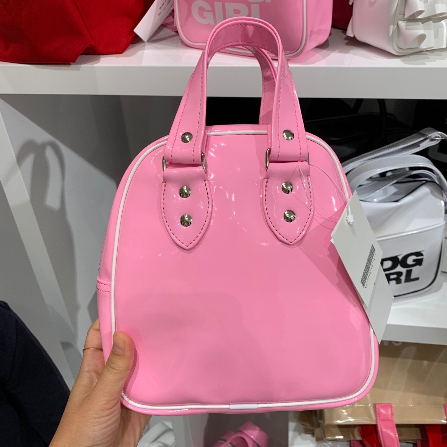 国内発送 / 正規店買付 【COMME des GARCONS】CDG GIRL ロゴ エナメル トートバッグ 国内発送 / 正規店買付 【COMME des GARCONS】CDG GIRL ロゴ エナメル トートバッグ