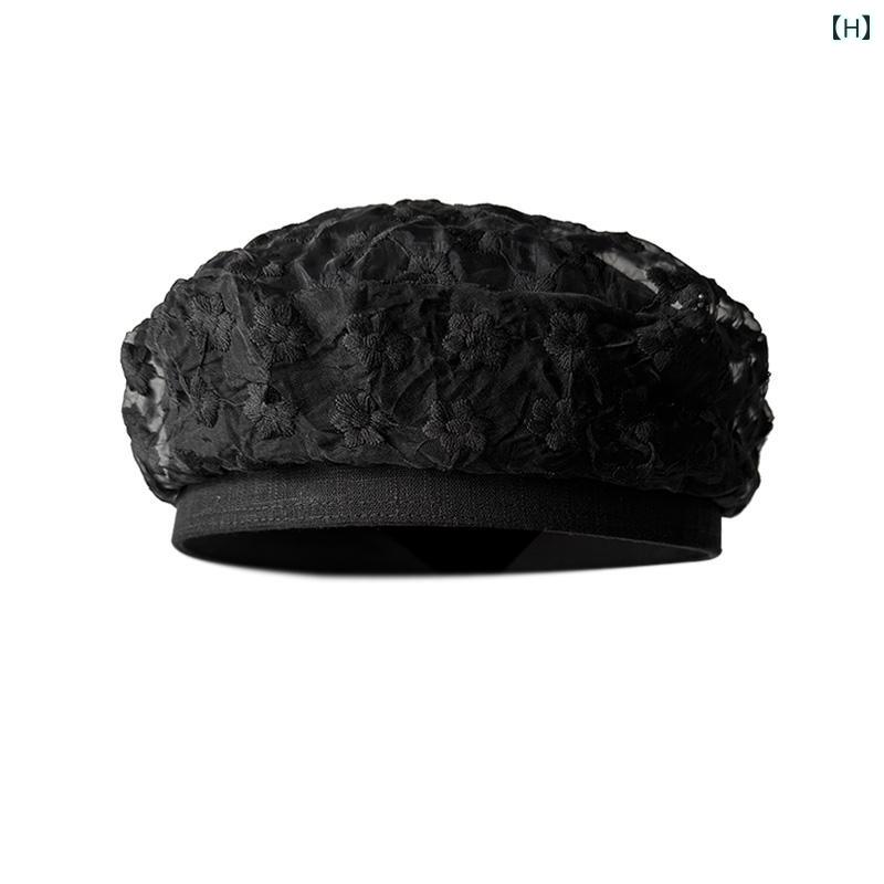 ベレー帽 レディース オーガンジー 通気性 快適 画家 メッシュ 薄手 涼しい フェアリー ホワイト ブラック レース 花柄 調節可能 フラットトップ かわいい エレガント ベレー帽 レディース オーガンジー 通気性 快適 画家 メッシュ 薄手 涼しい フェアリー ホワイト ブラック レース 花柄 調節可能 フラットトップ かわいい エレガント
