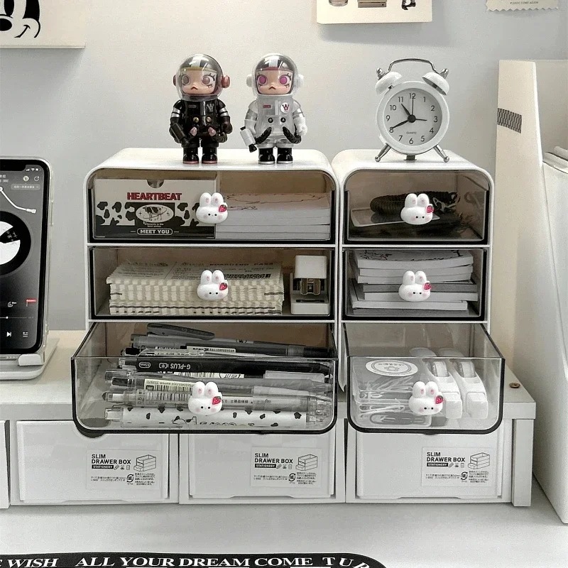 透明アクリルデスクトップ収納ボックス,引き出しタイプ,カワイイバンニー,化粧品デスク,文房具収納ホルダー,デスクオーガナイザー 透明アクリルデスクトップ収納ボックス,引き出しタイプ,カワイイバンニー,化粧品デスク,文房具収納ホルダー,デスクオーガナイザー