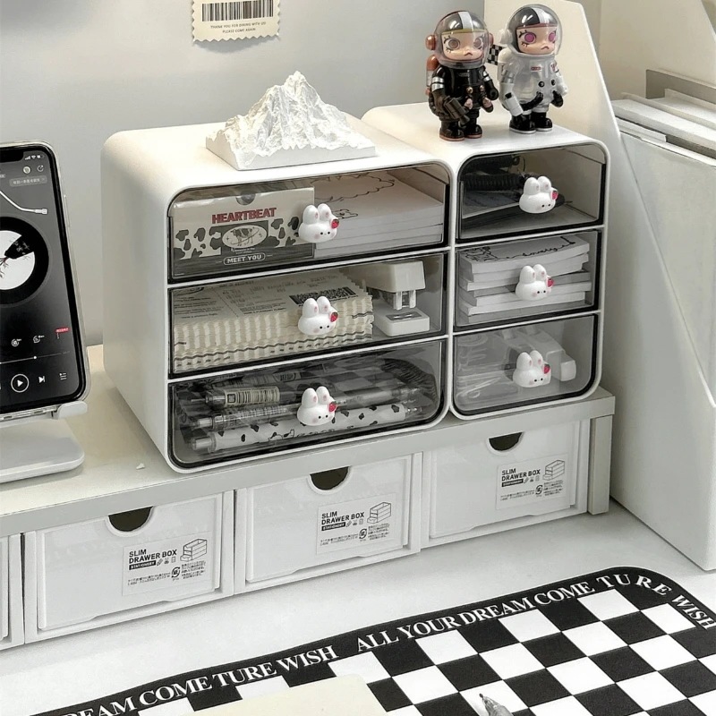 透明アクリルデスクトップ収納ボックス,引き出しタイプ,カワイイバンニー,化粧品デスク,文房具収納ホルダー,デスクオーガナイザー 透明アクリルデスクトップ収納ボックス,引き出しタイプ,カワイイバンニー,化粧品デスク,文房具収納ホルダー,デスクオーガナイザー