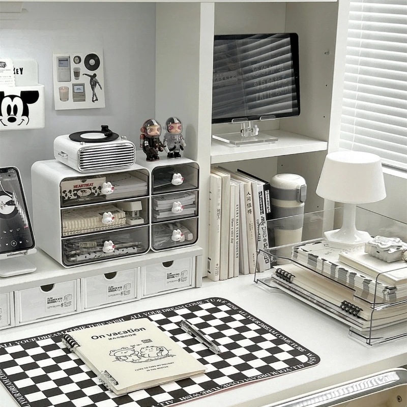 透明アクリルデスクトップ収納ボックス,引き出しタイプ,カワイイバンニー,化粧品デスク,文房具収納ホルダー,デスクオーガナイザー 透明アクリルデスクトップ収納ボックス,引き出しタイプ,カワイイバンニー,化粧品デスク,文房具収納ホルダー,デスクオーガナイザー