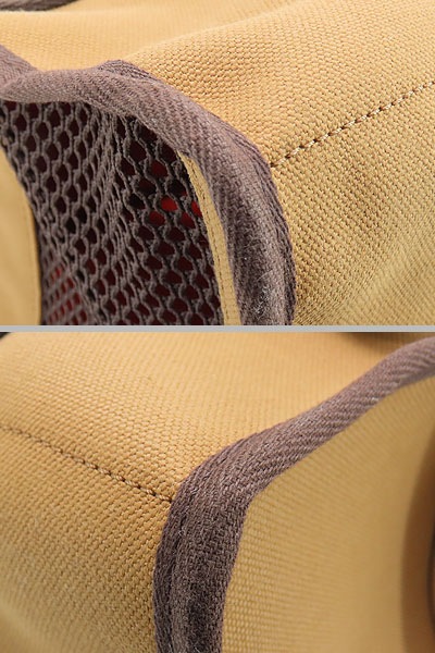 未使用エルメス犬用バッグセリエドッグキャリーバッグペット用キャリーバッグ犬猫ライトブラウンオレンジ800639EK