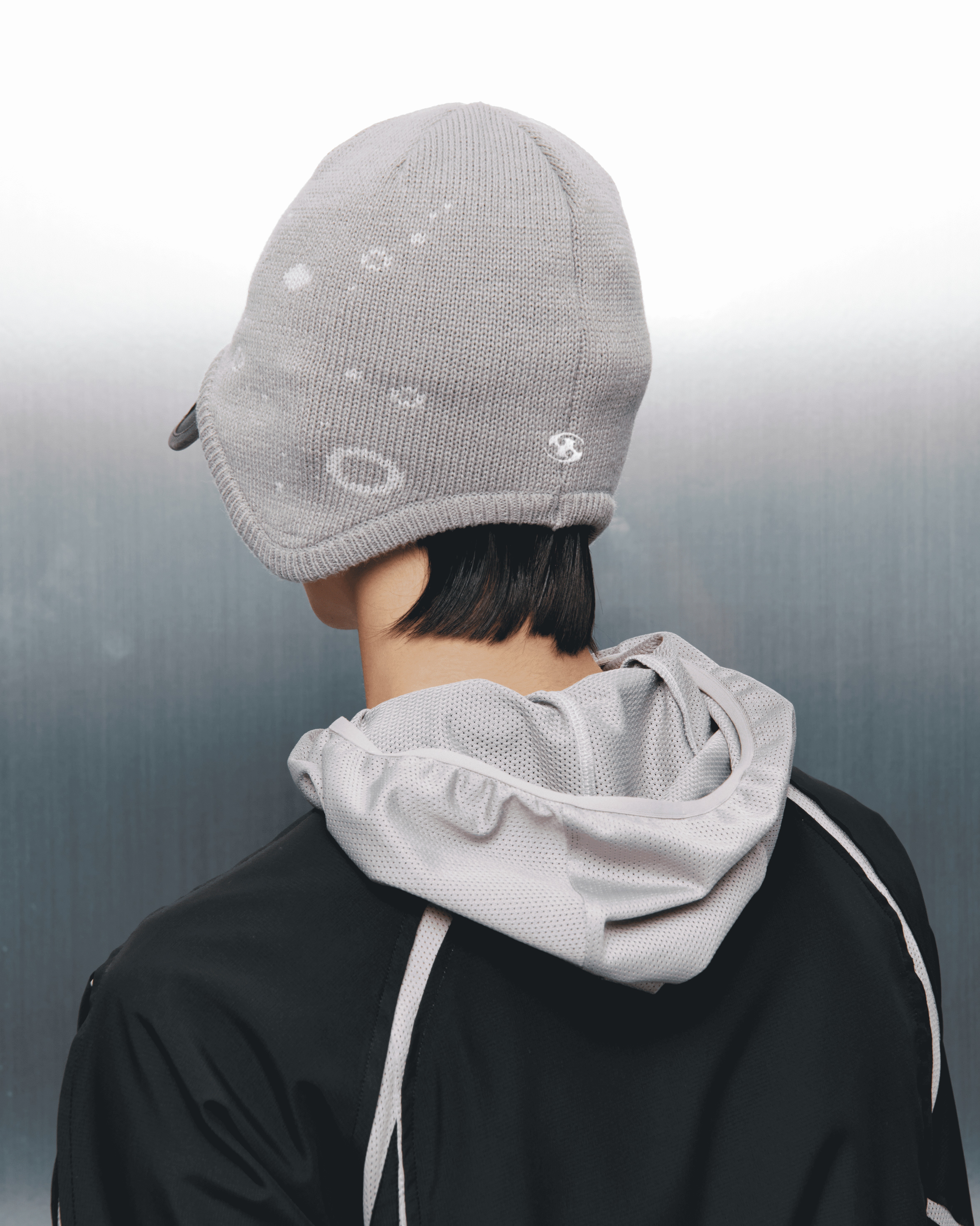 SANSANGEAR】 SPIKE EAR FLAP BEANIE : GREY