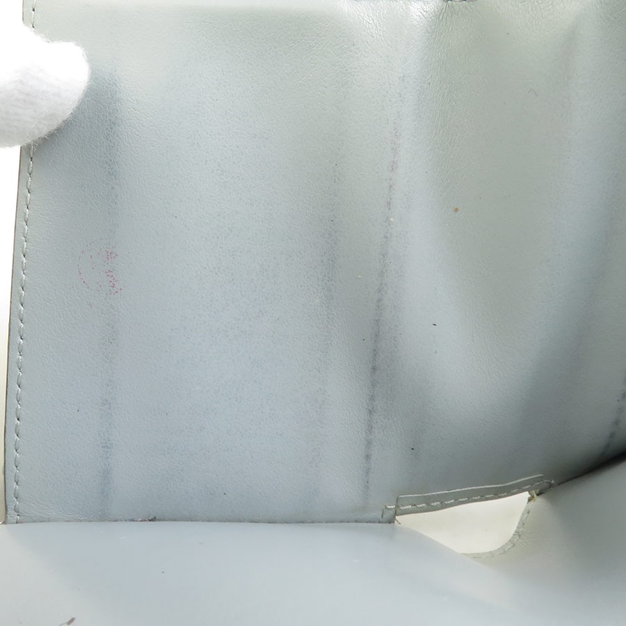 セリーヌ CELINE 三つ折り財布 レザー ライトグレー レディース e58863