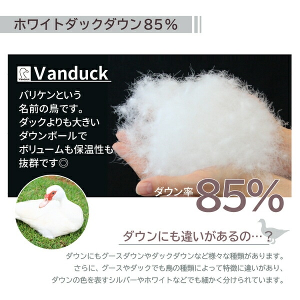 Vanduck Down85% かるふわ羽毛肩当て フリーサイズ グレー Vanduck Down85% かるふわ羽毛肩当て フリーサイズ グレー