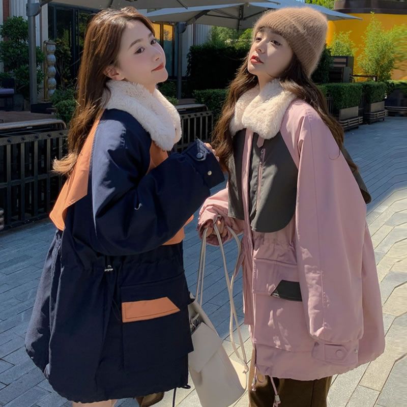 アウターダウンジャケットコート百掛け 流行り 厚手ジャケット 韓国版はデザイン感がゆったりしている 裹起毛厚手 ファーカラー 冬新作日系ダウンコットンジャケット コーデュロイ 快適 セミロング パ アウターダウンジャケットコート百掛け 流行り 厚手ジャケット 韓国版はデザイン感がゆったりしている 裹起毛厚手 ファーカラー 冬新作日系ダウンコットンジャケット コーデュロイ 快適 セミロング パ