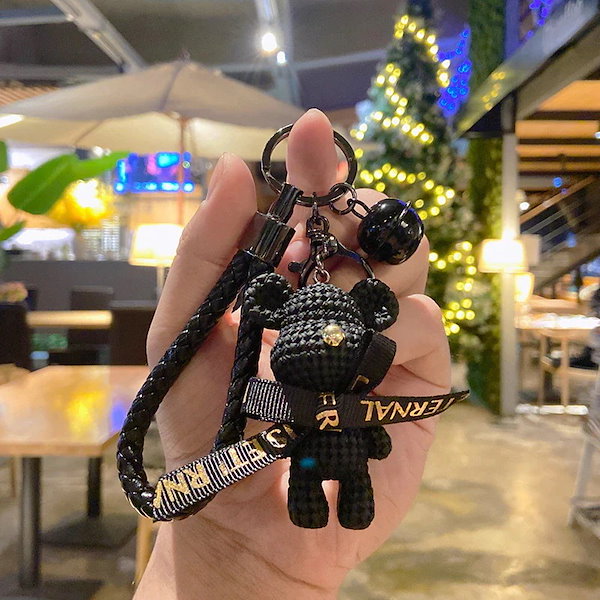 Qoo10] かわいいくまの鍵ペンダント カップルバッ