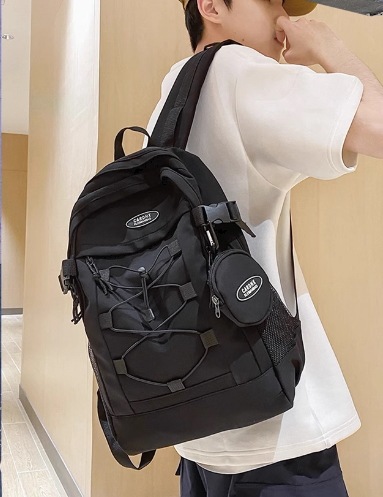 バッグ カバン レディース メンズ 男女兼用 ユニセックス リュック バッグパック 大容量 便利 折り畳み可能 ポケット ファスナー 柔らかい ソフト ナイロン シンプル カジュアル お洒落