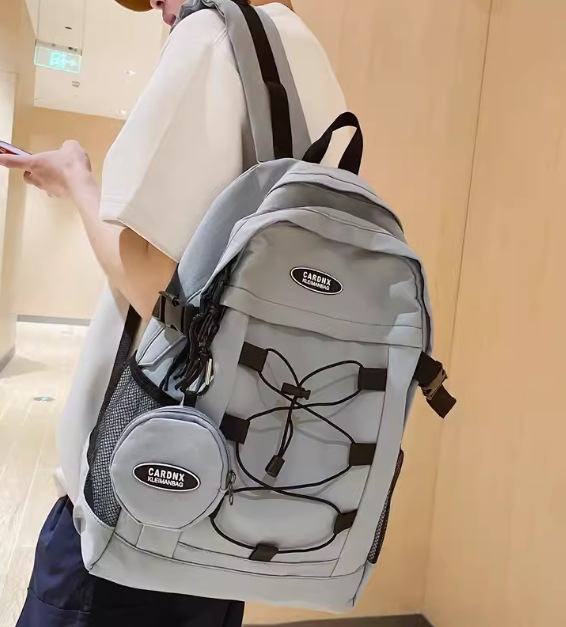 バッグ カバン レディース メンズ 男女兼用 ユニセックス リュック バッグパック 大容量 便利 折り畳み可能 ポケット ファスナー 柔らかい ソフト ナイロン シンプル カジュアル お洒落