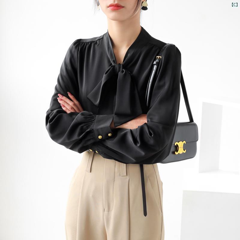 レディース ファッション レディース カジュアル 上品 綺麗 外出 ホワイト 通勤 リボン サテンシャツ 春秋 長袖 プロ インタビュー トップ レディース ファッション レディース カジュアル 上品 綺麗 外出 ホワイト 通勤 リボン サテンシャツ 春秋 長袖 プロ インタビュー トップ