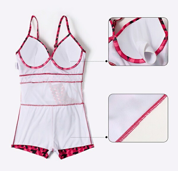 ワンピース レディース パッド付 Vネック 袖あり 大きいサイズ ハイウエスト 大きいサイズ 水着 体型カバー 温泉 海 ビーチ リゾート プール かわいい ママ水着 20代 30代 40代 韓国フ