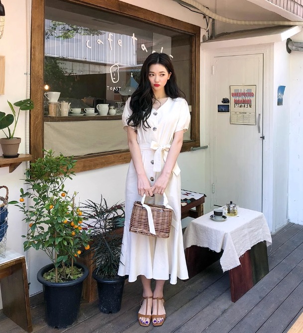 ワンピース フレアスカート フレアワンピース ミモレ ミモレ丈 袖あり 半袖 Vネック 襟なし フレア セミフレア Aライン ウエストマーク ウエストリボン 大人可愛い きれいめ シンプル カジュアル