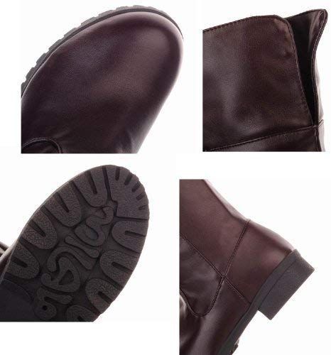 進撃の巨人 風 コスプレ ロング ブーツ 筒丈47cm ヒール高3cm 普段使いにも サイズ 27.0―28.0cm ブラウン ブラック