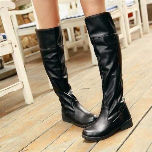 進撃の巨人 風 コスプレ ロング ブーツ 筒丈47cm ヒール高3cm 普段使いにも サイズ 27.0―28.0cm ブラウン ブラック