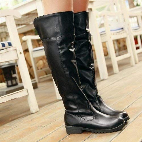 進撃の巨人 風 コスプレ ロング ブーツ 筒丈47cm ヒール高3cm 普段使いにも サイズ 27.0―28.0cm ブラウン ブラック