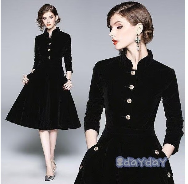 パーティードレス 結婚式 40代 20代 ロング丈 袖あり 長袖 秋冬 韓国風 大きいサイズ フォーマルドレス 立ち襟 無地 お呼ばれ 二次会 披露宴 謝恩会 上品 着痩せ パーティードレス 結婚式 40代 20代 ロング丈 袖あり 長袖 秋冬 韓国風 大きいサイズ フォーマルドレス 立ち襟 無地 お呼ばれ 二次会 披露宴 謝恩会 上品 着痩せ