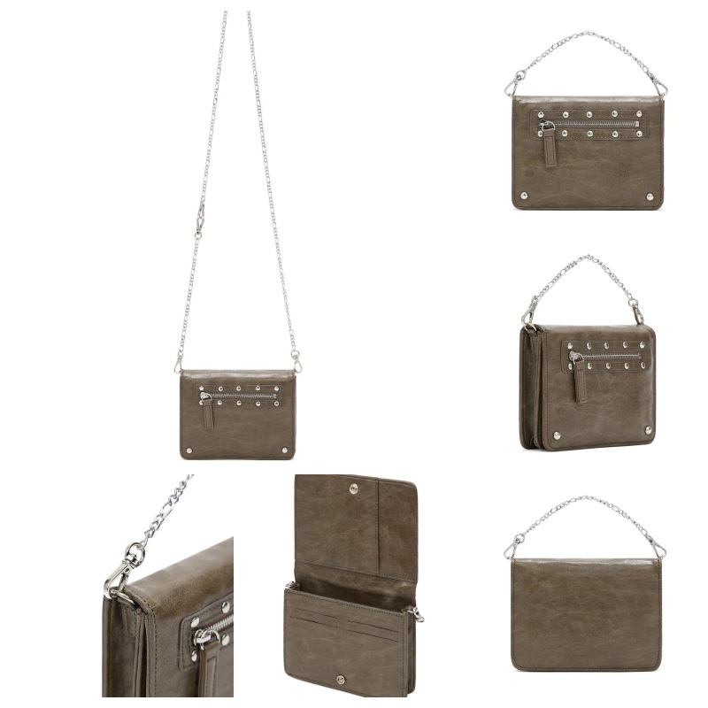 【DEINET】TRAVEL STUD CROSS CHAIN MINI BAG (5COLORS) 追跡付 DEINET】 TRAVEL STUD CROSS CHAIN MINI BAG : 5COLORS