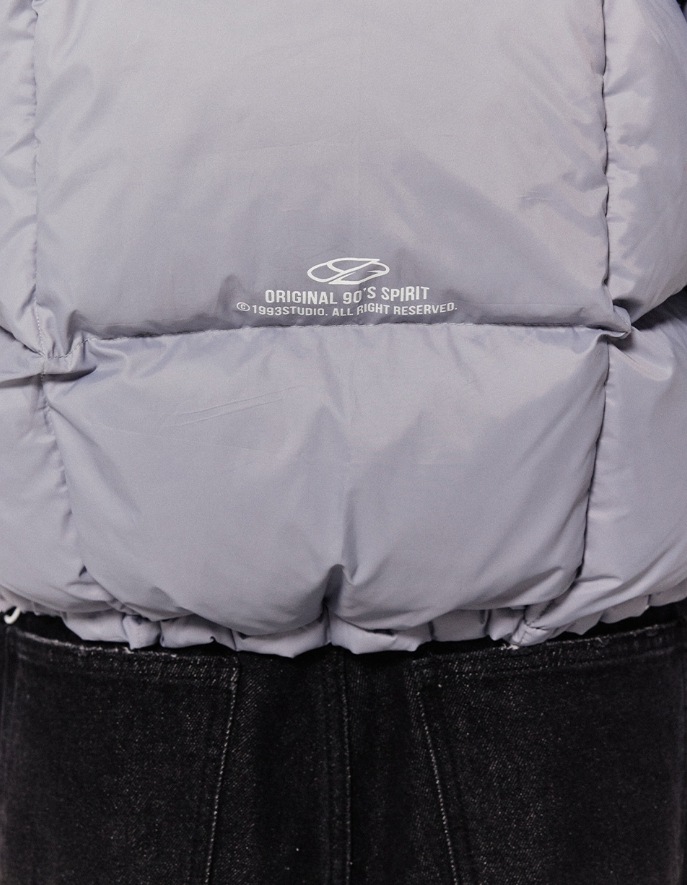 ●1993STUDIO●DUCK DOWN TRACK SHORT PUFFER JACKET 韓国人気 1993studio] Duck Down Track Short Puffer Jacket ダウン