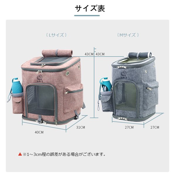 キャリーバッグ　ペットキャリーバッグ 猫 小型犬 リュック バッグ ペットバッグ 大容量 多機能 便利 アウトドア お出かけ 持ち運び 散歩 通気性 折りたたみ式