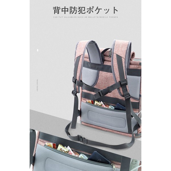 キャリーバッグ　ペットキャリーバッグ 猫 小型犬 リュック バッグ ペットバッグ 大容量 多機能 便利 アウトドア お出かけ 持ち運び 散歩 通気性 折りたたみ式