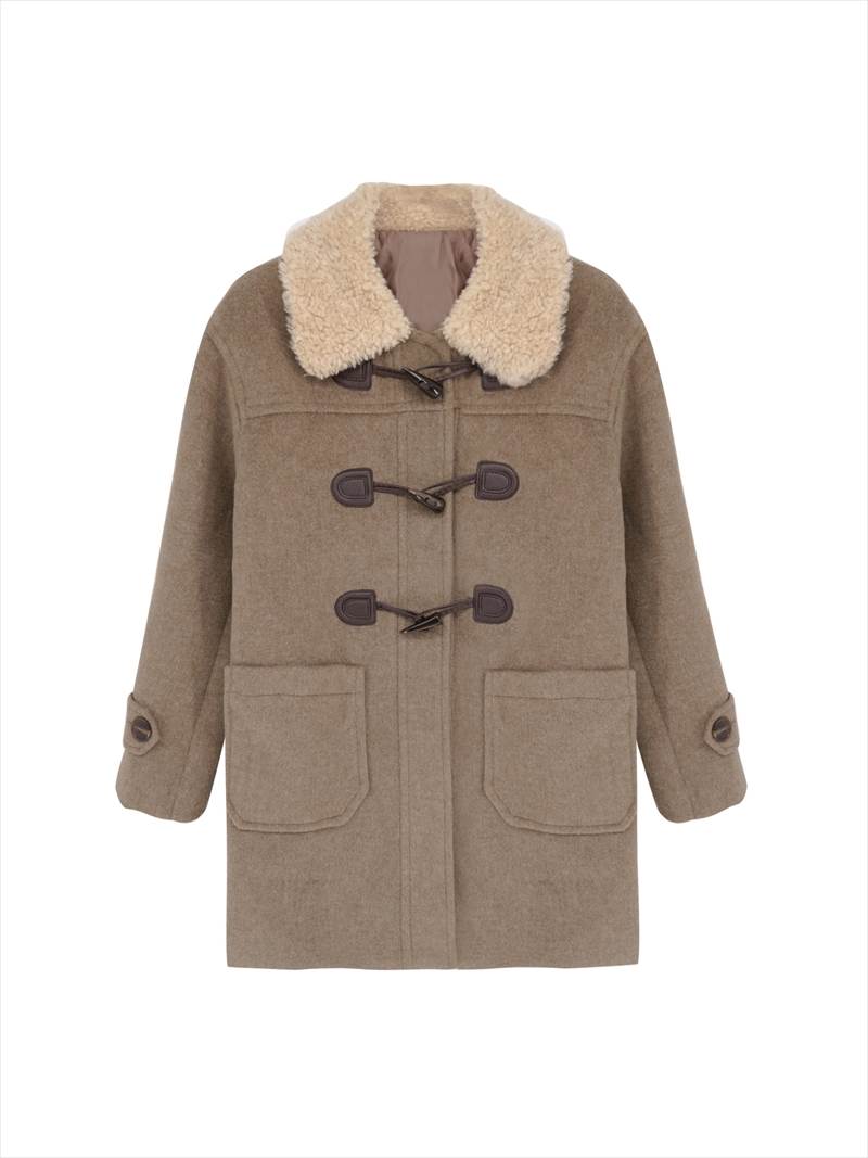 アウター レディース ダッフルコート ボア襟 Iライン モコモコ ポケット 前開き かわいい カジュアル 大人可愛い おしゃれ かっこいい レトロ 大人女子 XS S M L オートミール ベージュ アウター レディース ダッフルコート ボア襟 Iライン モコモコ ポケット 前開き かわいい カジュアル 大人可愛い おしゃれ かっこいい レトロ 大人女子 XS S M L オートミール ベージュ