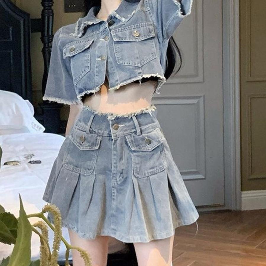 デニムセットアップ レディース 韓国春夏