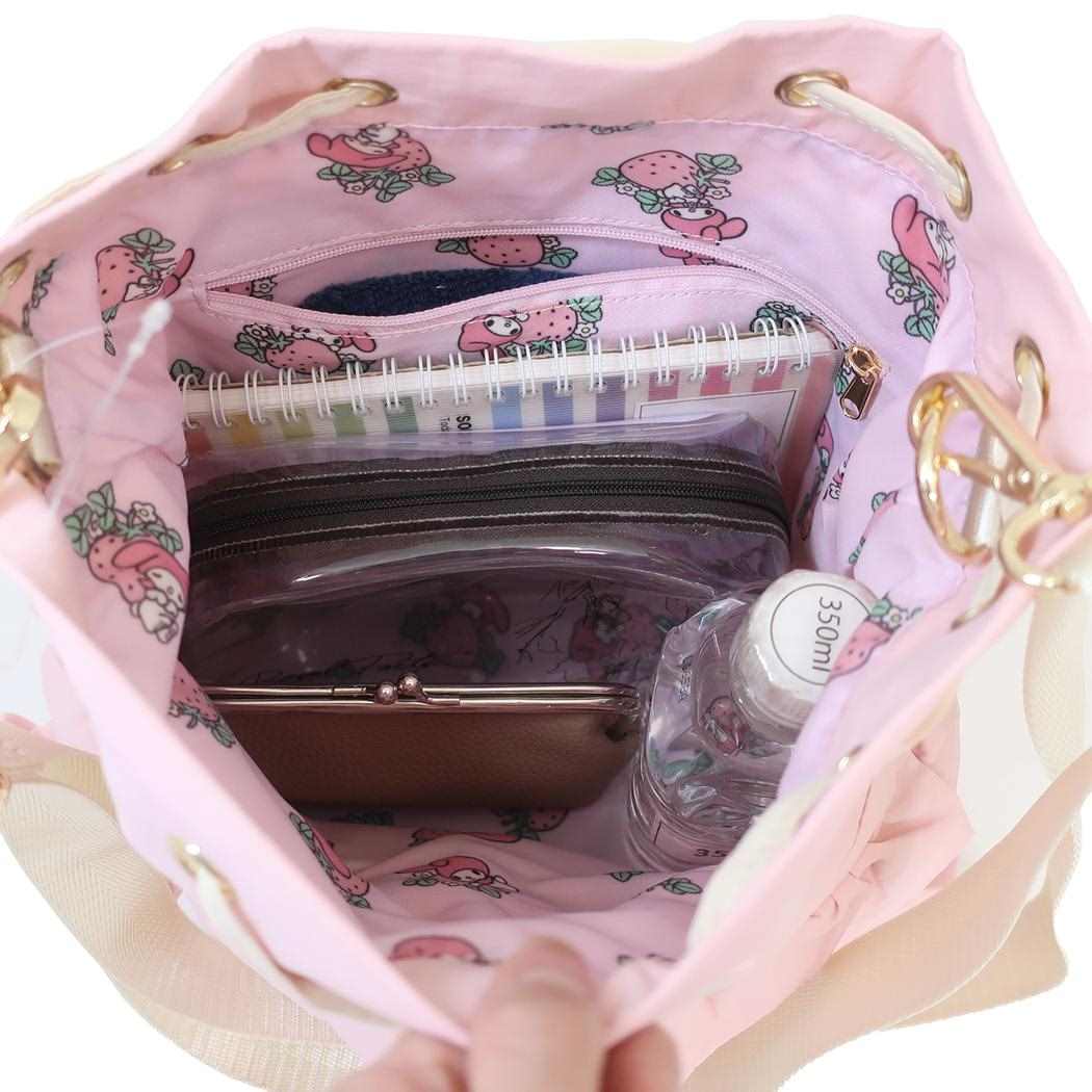 マイメロディ ショルダーバッグ 巾着ショルダーバッグ ピンク サンリオ キャラクター グッズ マイメロディ ショルダーバッグ 巾着ショルダーバッグ ピンク サンリオ キャラクター グッズ