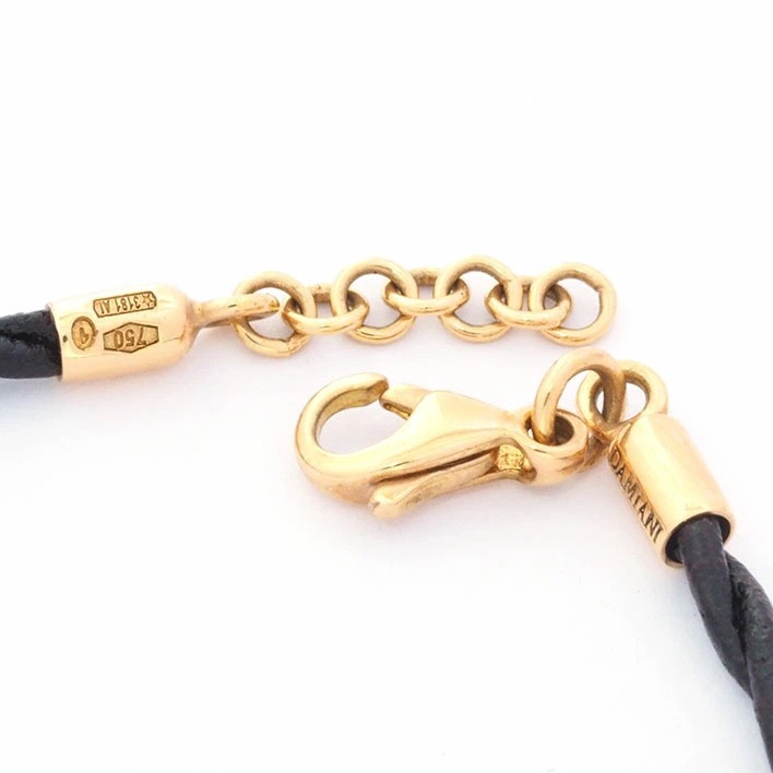 【美品】ダミアーニ メトロポリタンドリーム 6Pダイヤ K18PG ダイヤモンド レザー【ブレスレット】 【美品】ダミアーニ メトロポリタンドリーム 6Pダイヤ K18PG ダイヤモンド レザー【ブレスレット】