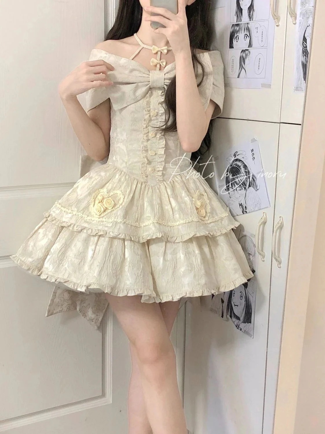 和服コスチュームコスチュームフランスのふわふわスカートロリータヤンキーフリル甘い弓のドレスイン 和服コスチュームコスチュームフランスのふわふわスカートロリータヤンキーフリル甘い弓のドレスイン