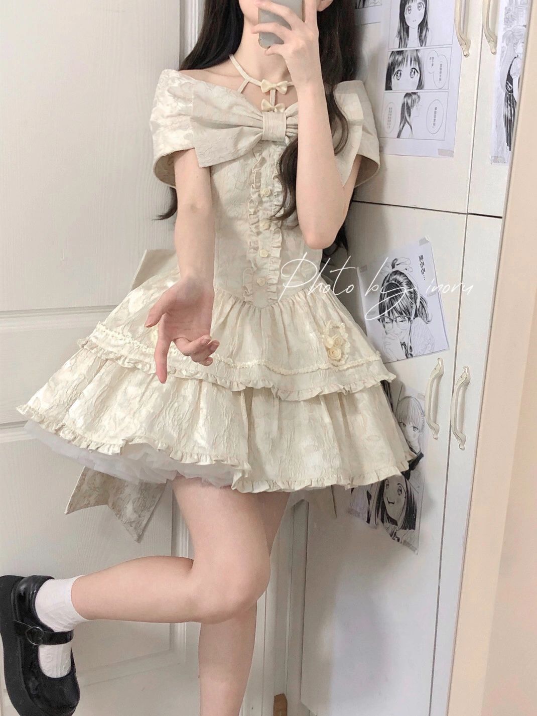 和服コスチュームコスチュームフランスのふわふわスカートロリータヤンキーフリル甘い弓のドレスイン 和服コスチュームコスチュームフランスのふわふわスカートロリータヤンキーフリル甘い弓のドレスイン