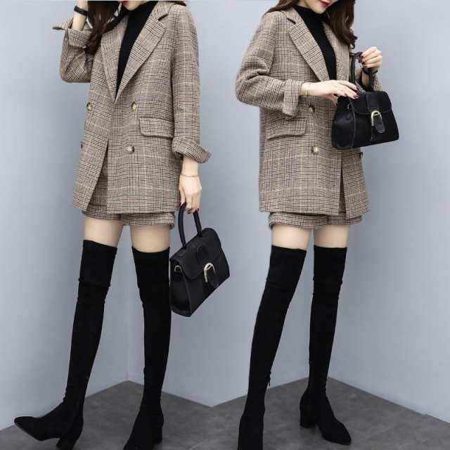 緊急SALE!!!2枚1OO円OFF! パンツ スーツ レディース テーラードジャケットセットアップ ミニ丈 2点セット フォーマル カジュアル チェック柄 おしゃれ 上品 着痩せ OL 緊急SALE!!!2枚1OO円OFF! パンツ スーツ レディース テーラードジャケットセットアップ ミニ丈 2点セット フォーマル カジュアル チェック柄 おしゃれ 上品 着痩せ OL